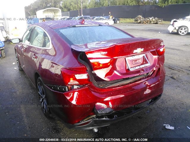 1G1ZE5ST2HF292264 - 2017 CHEVROLET MALIBU LT Қызыл фото 3