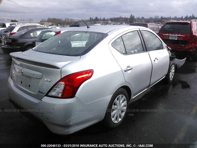 3N1CN7AP4FL867290 - 2015 NISSAN VERSA S/S PLUS/SV/SL SILVER photo 4