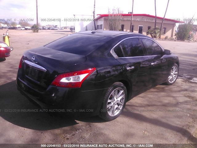 1N4AA51E39C858556 - 2009 NISSAN MAXIMA S/SV BLACK photo 4