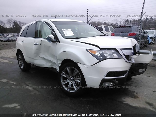 2HNYD2H63CH528122 - 2012 ACURA MDX ADVANCE WHITE photo 1