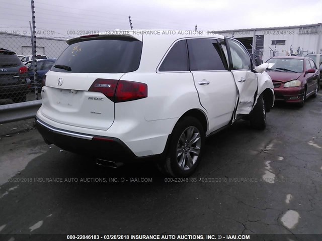 2HNYD2H63CH528122 - 2012 ACURA MDX ADVANCE WHITE photo 4