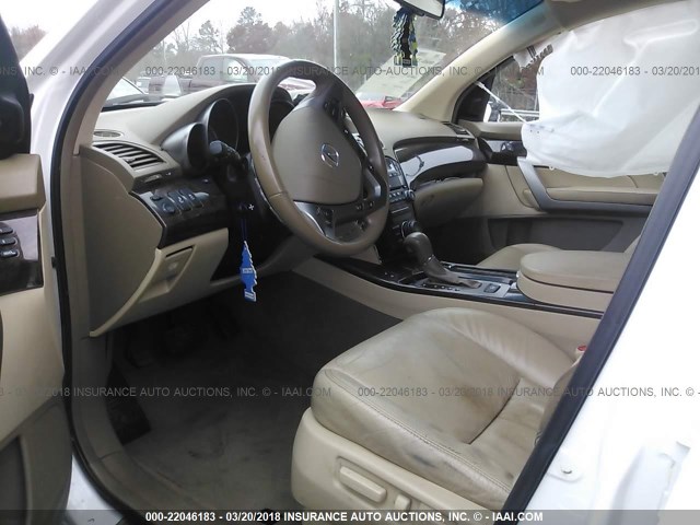 2HNYD2H63CH528122 - 2012 ACURA MDX ADVANCE WHITE photo 5