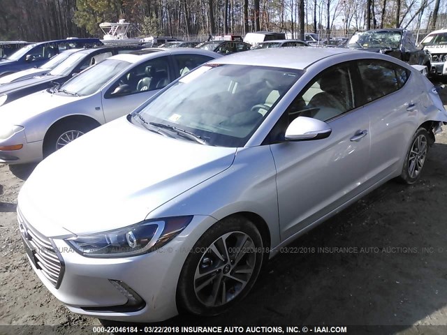 5NPD84LFXJH289832 - 2018 HYUNDAI ELANTRA SEL/VALUE/LIMITED SILVER photo 2