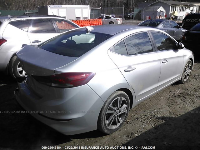 5NPD84LFXJH289832 - 2018 HYUNDAI ELANTRA SEL/VALUE/LIMITED SILVER photo 4