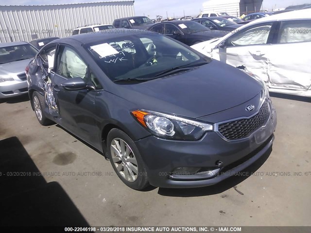 KNAFX4A89E5084473 - 2014 KIA FORTE EX BLUE photo 1