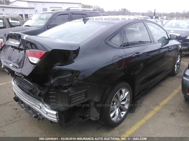 1C3CCCBBXGN112133 - 2016 CHRYSLER 200 S BLACK photo 4