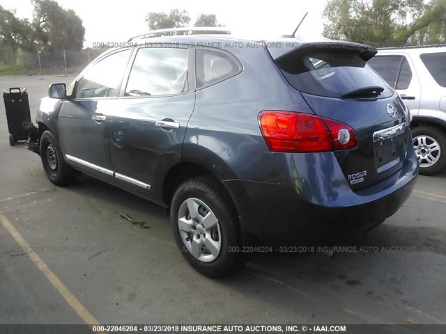 JN8AS5MT0FW672585 - 2015 NISSAN ROGUE SELECT S Dark Blue photo 3