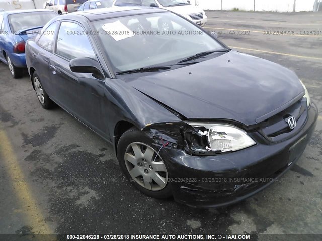 1HGEM22012L072749 - 2002 HONDA CIVIC EX BLACK photo 1