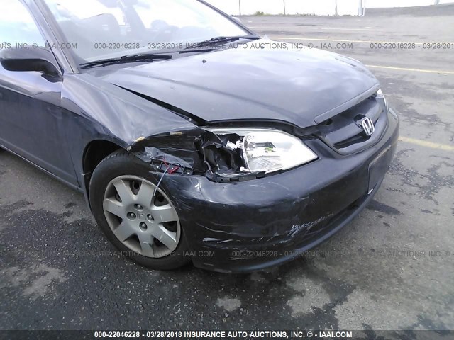 1HGEM22012L072749 - 2002 HONDA CIVIC EX BLACK photo 6