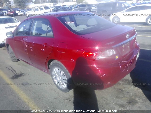 2T1BU4EE7CC777150 - 2012 TOYOTA COROLLA S/LE RED photo 3