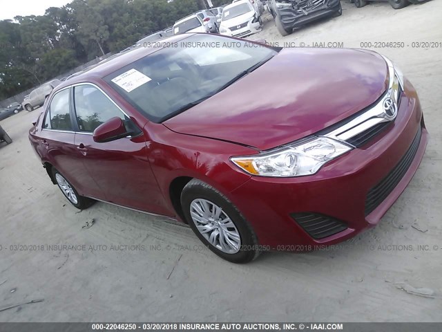 4T1BF1FK0EU789851 - 2014 TOYOTA CAMRY L/SE/LE/XLE 红色 照片 1