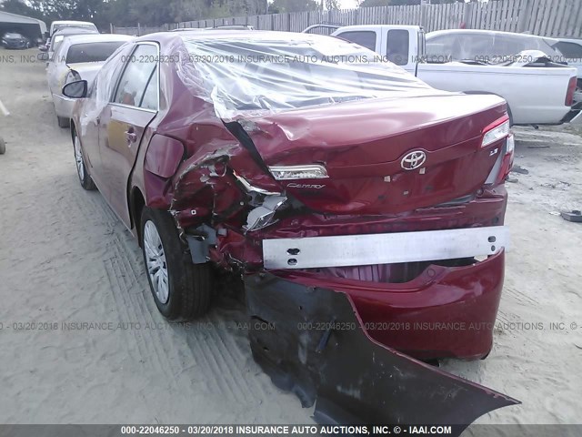 4T1BF1FK0EU789851 - 2014 TOYOTA CAMRY L/SE/LE/XLE RED photo 6