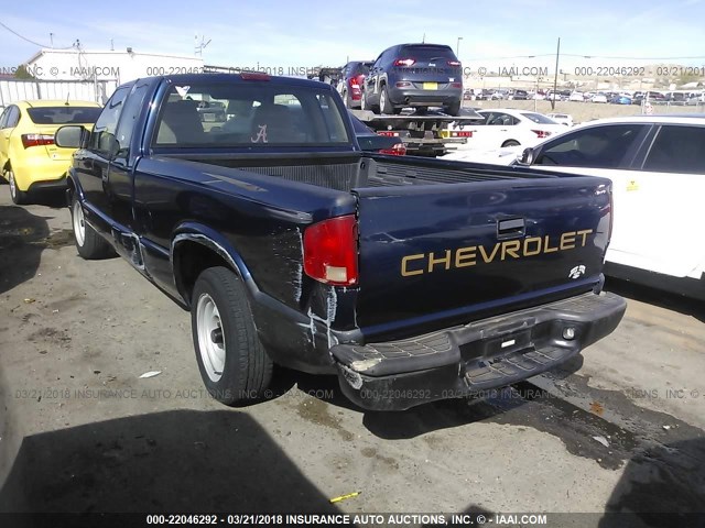 1GCCS195528233436 - 2002 CHEVROLET S TRUCK S10 Dark Blue photo 3