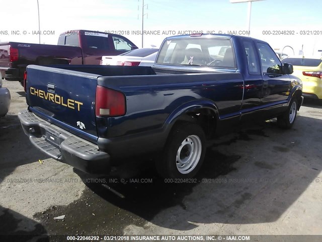 1GCCS195528233436 - 2002 CHEVROLET S TRUCK S10 Dark Blue photo 4