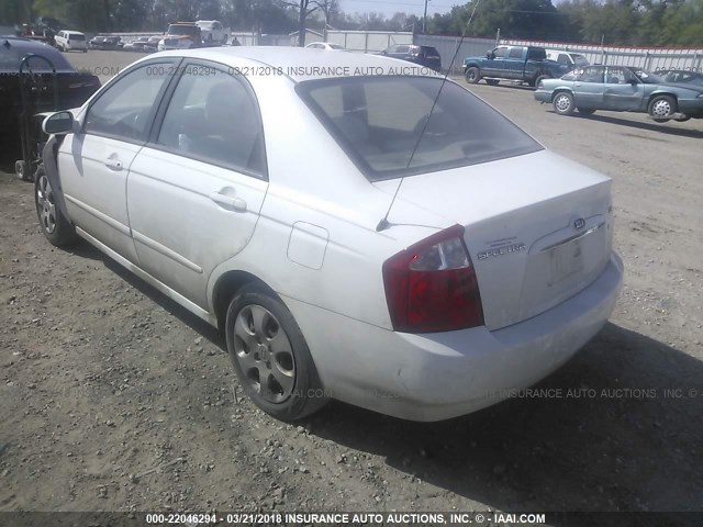 KNAFE121065304008 - 2006 KIA NEW SPECTRA LX/EX WHITE photo 3