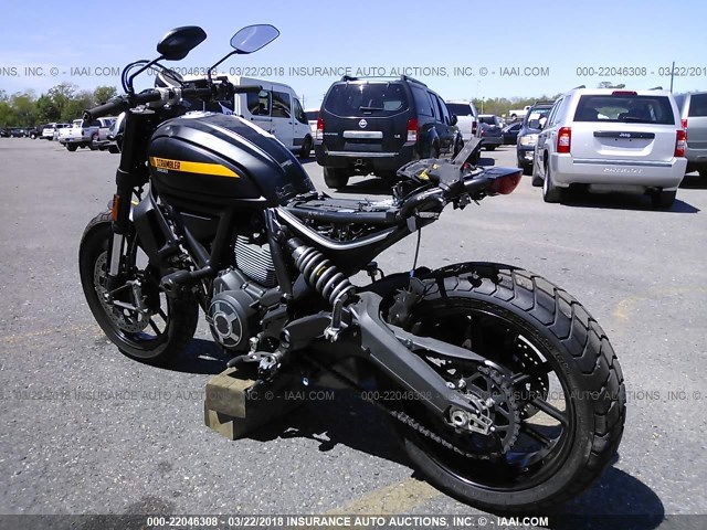 ML015ANM3FT001772 - 2015 DUCATI SCRAMBLER 800 BLACK photo 3