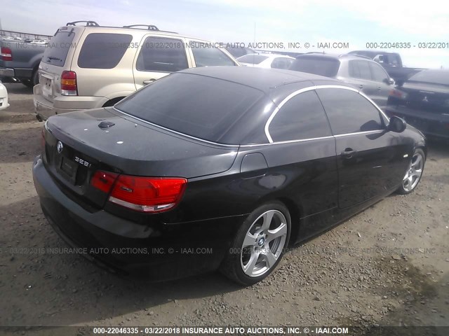 WBAWR3C53AP463281 - 2010 BMW 328 I SULEV BLACK photo 4