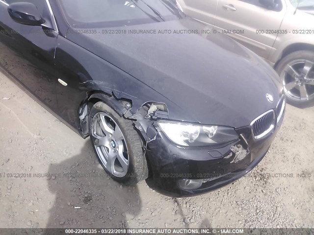 WBAWR3C53AP463281 - 2010 BMW 328 I SULEV BLACK photo 6