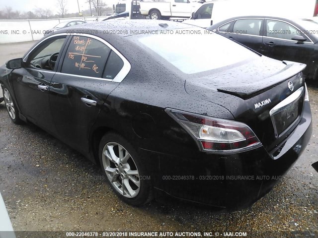 1N4AA5AP9CC818703 - 2012 NISSAN MAXIMA S/SV BLACK photo 3