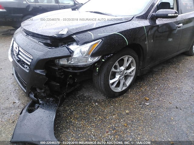 1N4AA5AP9CC818703 - 2012 NISSAN MAXIMA S/SV BLACK photo 6