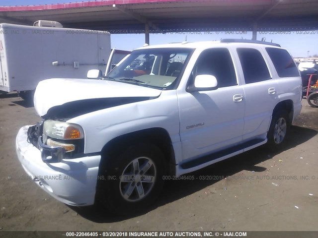 1GKEK63U63J191475 - 2003 GMC YUKON DENALI WHITE photo 2