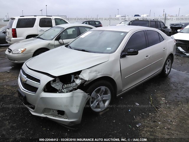 1G11B5SA2DF322393 - 2013 CHEVROLET MALIBU LS ოქროსფერი ფოტო 2