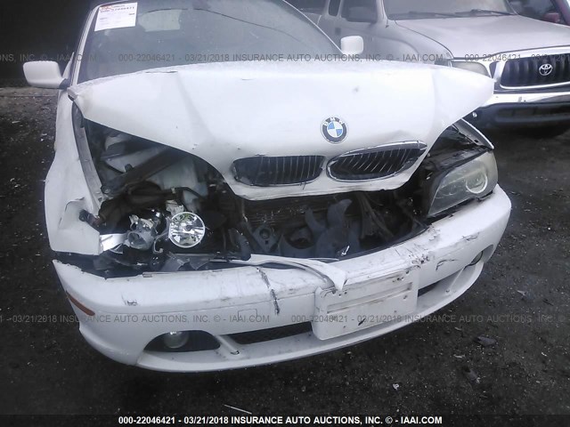 WBABW334X5PX83069 - 2005 BMW 325 CI WHITE photo 6