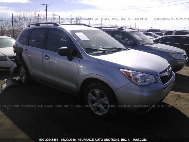 JF2SJABC3GH412980 - 2016 SUBARU FORESTER 2.5I SILVER photo 1