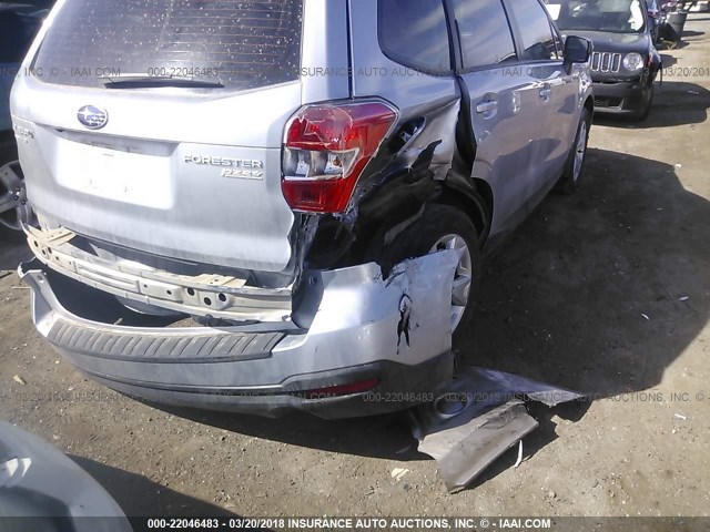 JF2SJABC3GH412980 - 2016 SUBARU FORESTER 2.5I SILVER photo 6