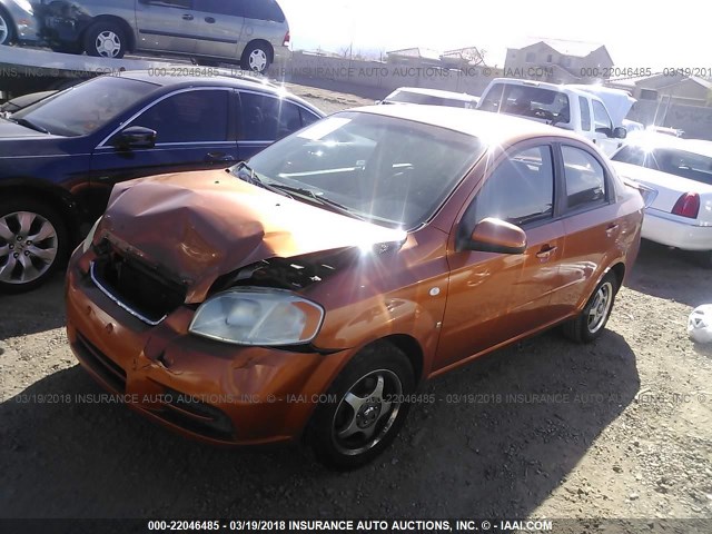 KL1TD56607B063261 - 2007 CHEVROLET AVEO LS ORANGE photo 2