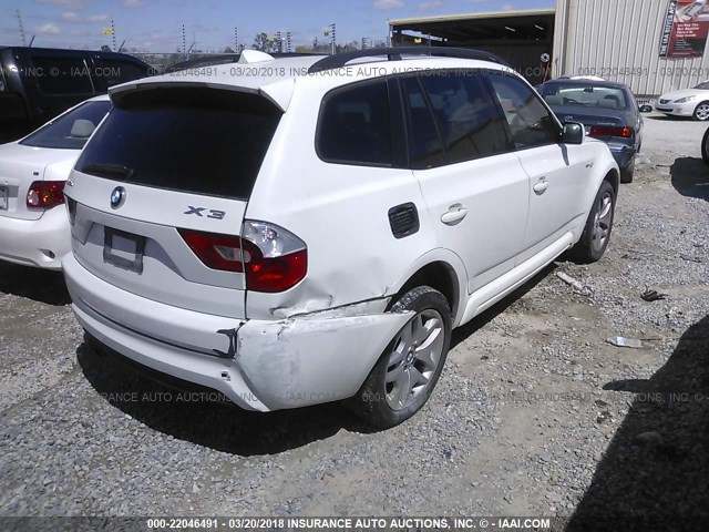 WBXPA93416WG92019 - 2006 BMW X3 3.0I WHITE photo 4