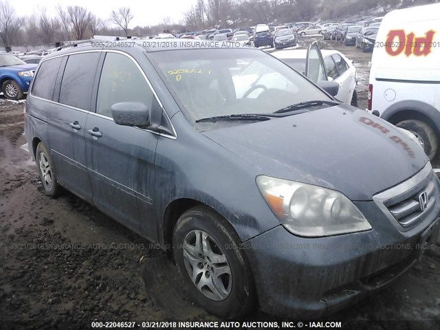 5FNRL38616B447665 - 2006 HONDA ODYSSEY EXL ნაცრისფერი ფოტო 1