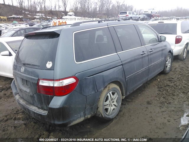 5FNRL38616B447665 - 2006 HONDA ODYSSEY EXL ნაცრისფერი ფოტო 4