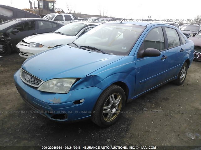 1FAFP34N17W101154 - 2007 FORD FOCUS ZX4/S/SE/SES BLUE photo 2