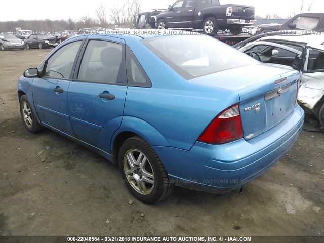 1FAFP34N17W101154 - 2007 FORD FOCUS ZX4/S/SE/SES BLUE photo 3