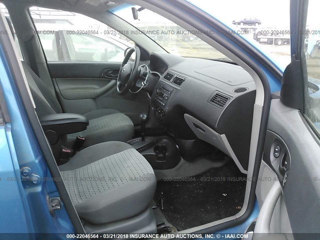 1FAFP34N17W101154 - 2007 FORD FOCUS ZX4/S/SE/SES BLUE photo 5