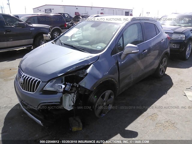 KL4CJBSB6EB740825 - 2014 BUICK ENCORE CONVENIENCE 灰色 照片 2