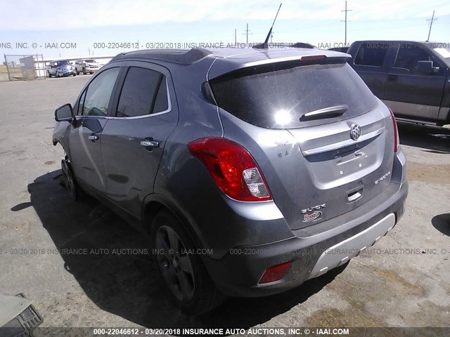 KL4CJBSB6EB740825 - 2014 BUICK ENCORE CONVENIENCE GRAY photo 3