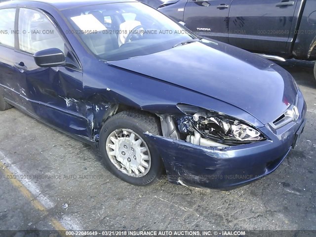 1HGCM55174A138085 - 2004 HONDA ACCORD DX BLUE photo 6