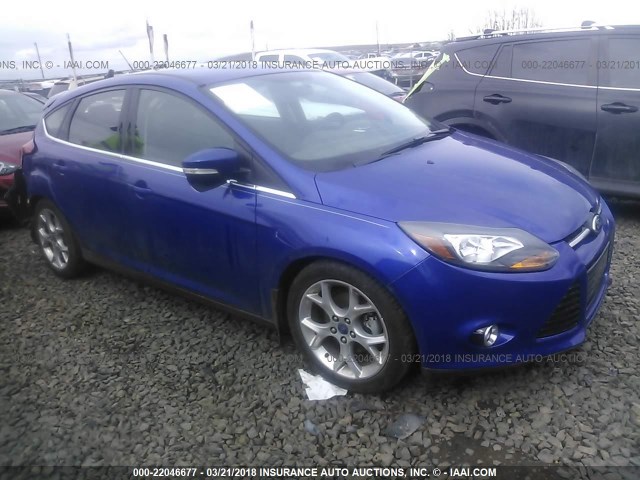 1FADP3N22EL132665 - 2014 FORD FOCUS TITANIUM BLUE photo 1