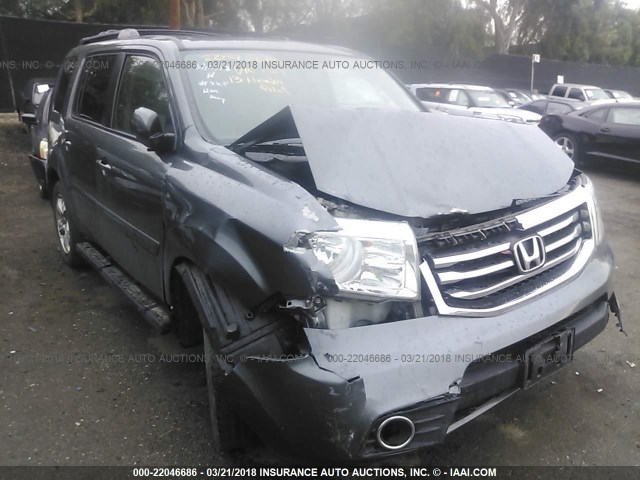 5FNYF4H77DB001602 - 2013 HONDA PILOT EXLN GRAY photo 1