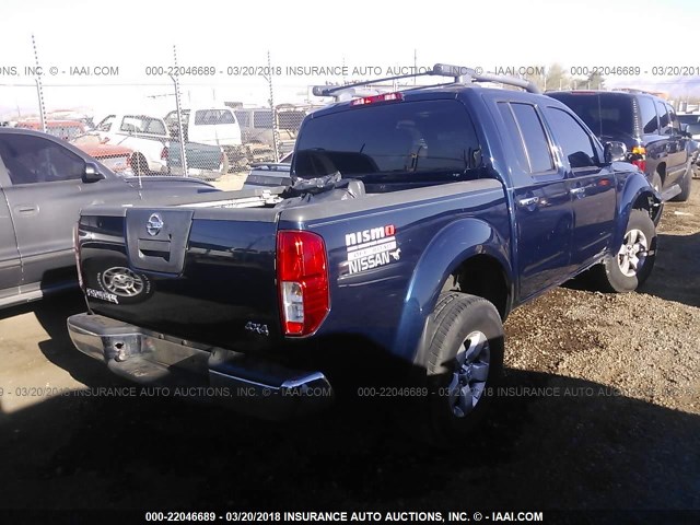 1N6AD07W27C431285 - 2007 NISSAN FRONTIER CREW CAB LE/SE/OFF ROAD BLUE photo 4