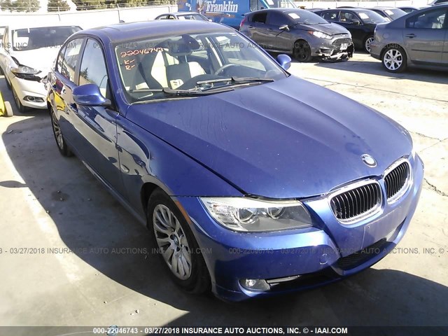 WBAPH57529NM34195 - 2009 BMW 328 I SULEV BLUE photo 1