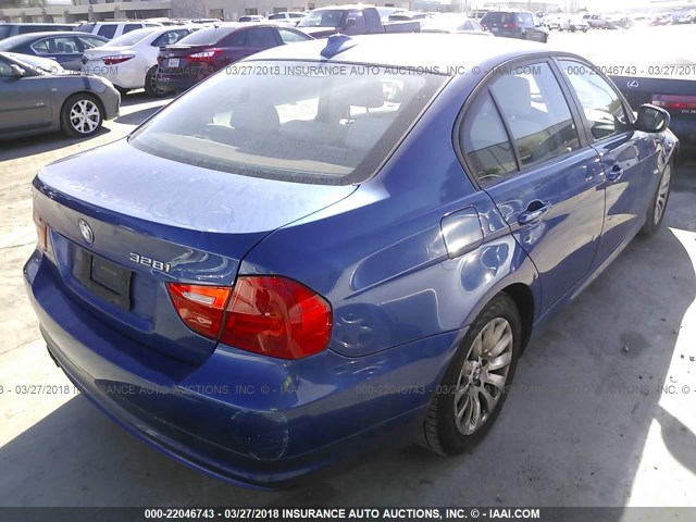 WBAPH57529NM34195 - 2009 BMW 328 I SULEV BLUE photo 4