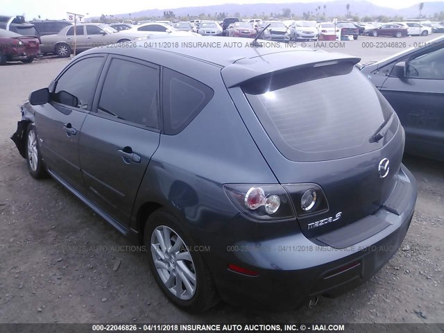 JM1BK343981147531 - 2008 MAZDA 3 HATCHBACK GRAY photo 3