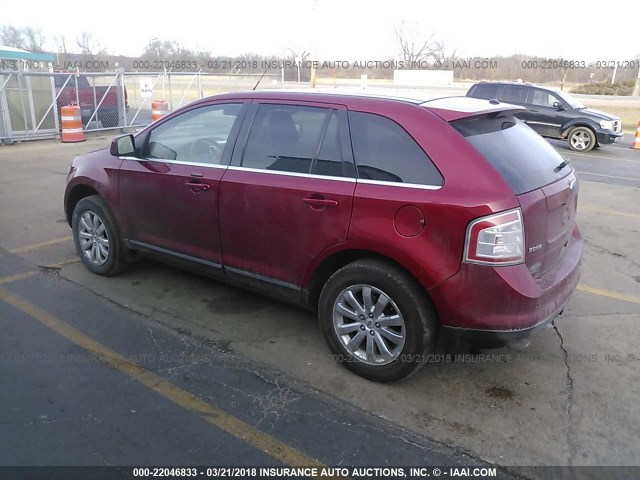 2FMDK49C18BA91043 - 2008 FORD EDGE LIMITED RED photo 3