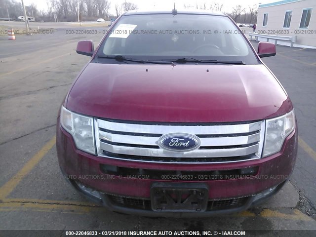 2FMDK49C18BA91043 - 2008 FORD EDGE LIMITED RED photo 6