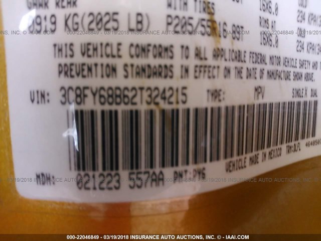 3C8FY68B62T324215 - 2002 CHRYSLER PT CRUISER LIMITED/DREAM CRUISER GOLD photo 9