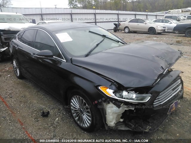 3FA6P0K92ER130361 - 2014 FORD FUSION TITANIUM BLACK photo 1