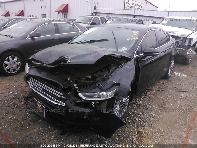 3FA6P0K92ER130361 - 2014 FORD FUSION TITANIUM BLACK photo 2